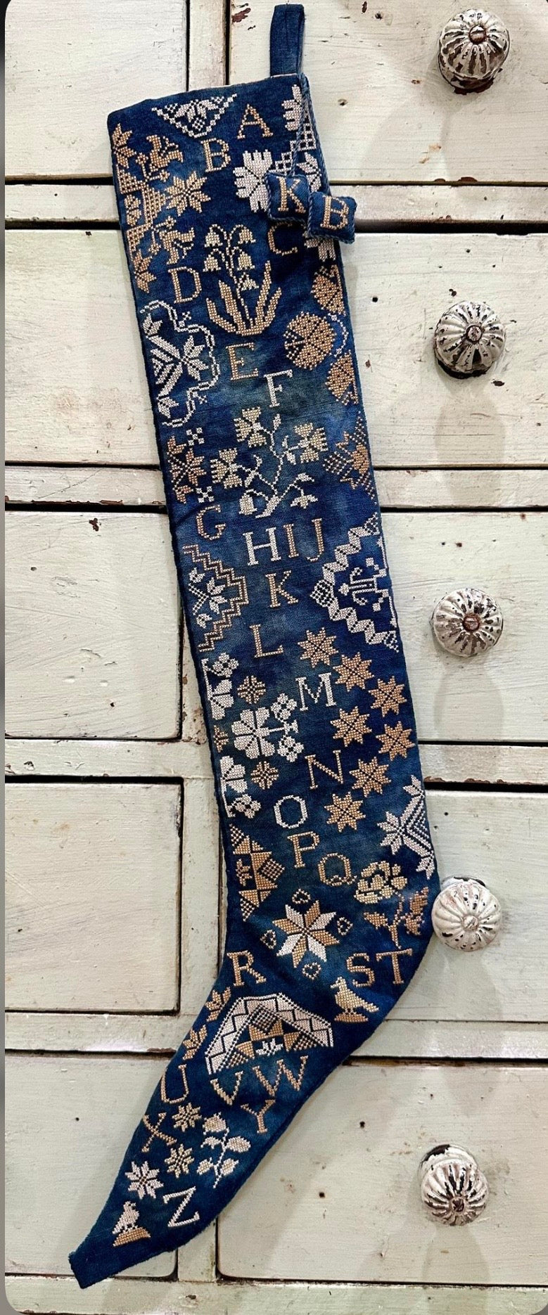 Quaker Stocking pattern by Kathy Barrick