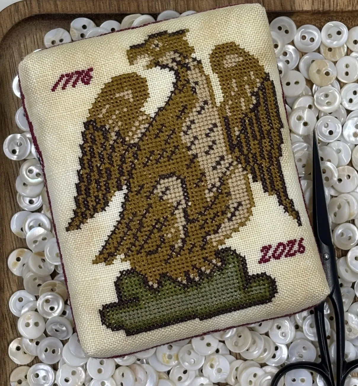 Let Freedom Ring Pin Pillow pattern by Needlemade Designs