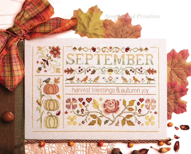Autumn Joy pattern by Samplers and Primitives