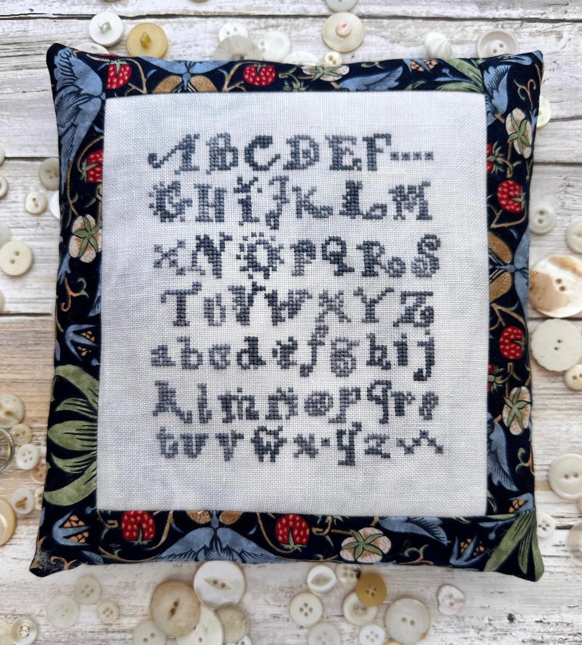 Blue Alphabet pattern by Lucy Beams