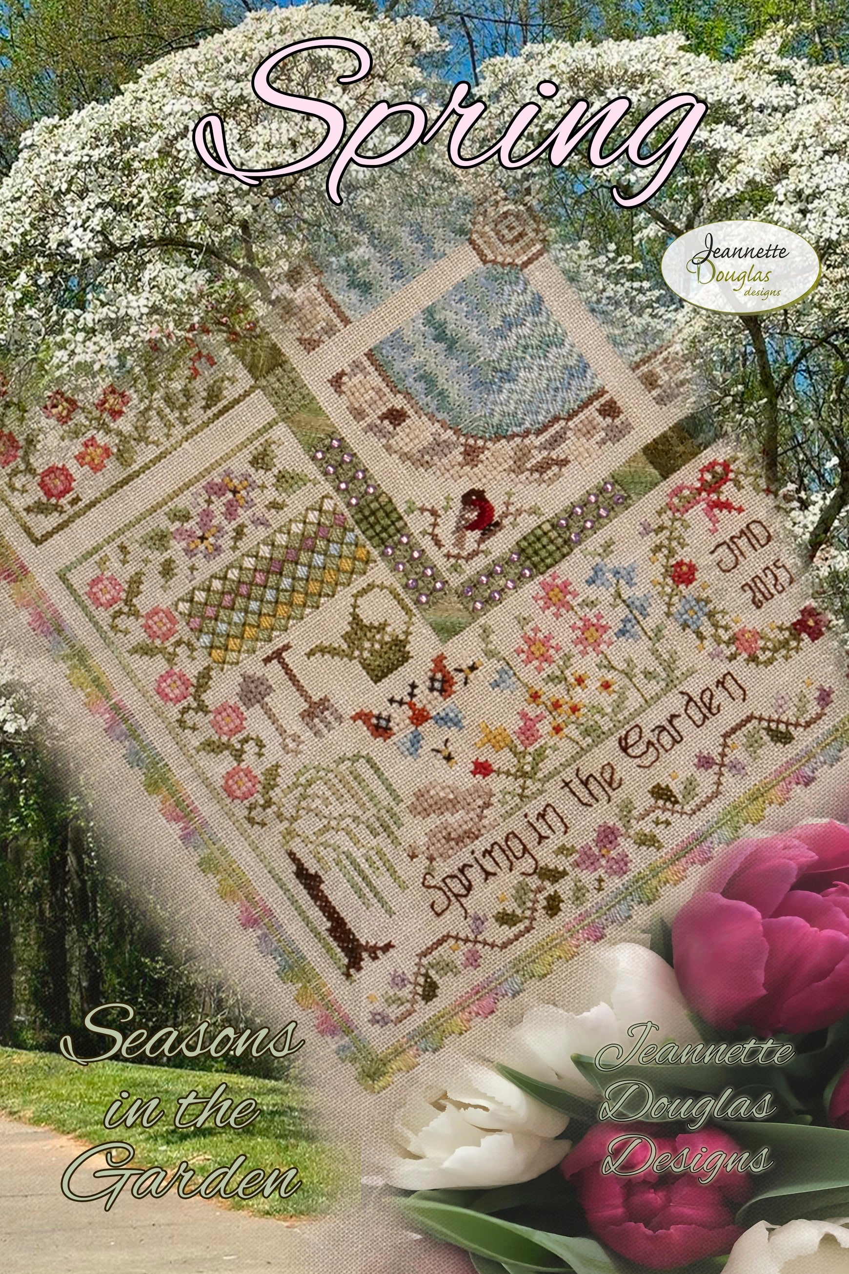 Spring Seasons ﻿in the Garden pattern by Jeanette Douglas Designs