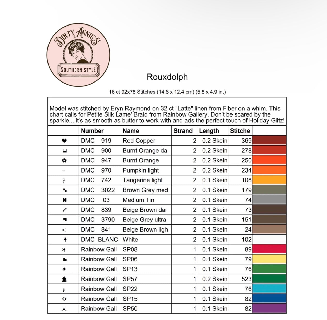 Rouxdolph pattern by Dirty Annie’s Southern Style