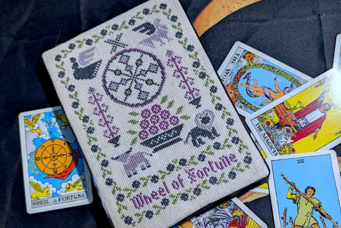 Tarot of Quaker - The Wheel of Fortune pattern by The Cozy DH Stitchery