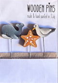 Wooden Marine Pin Set by MTV Cross Stitch Designs