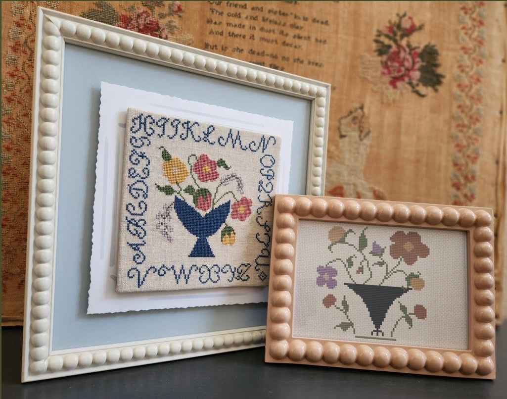 Frolicking Flowers pattern by 1884 Stitchery Dedigns