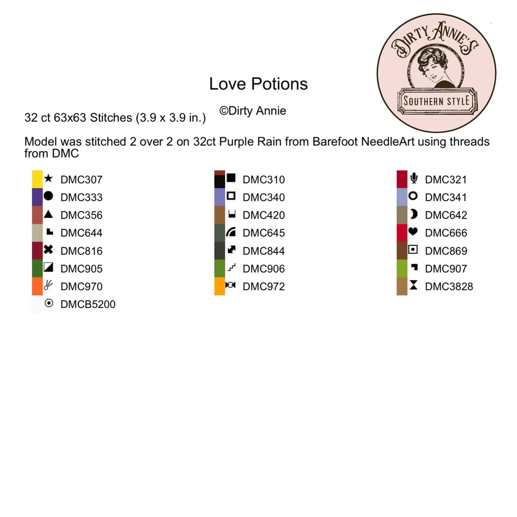 Love Potions pattern by Dirty Annie’s Southern Style