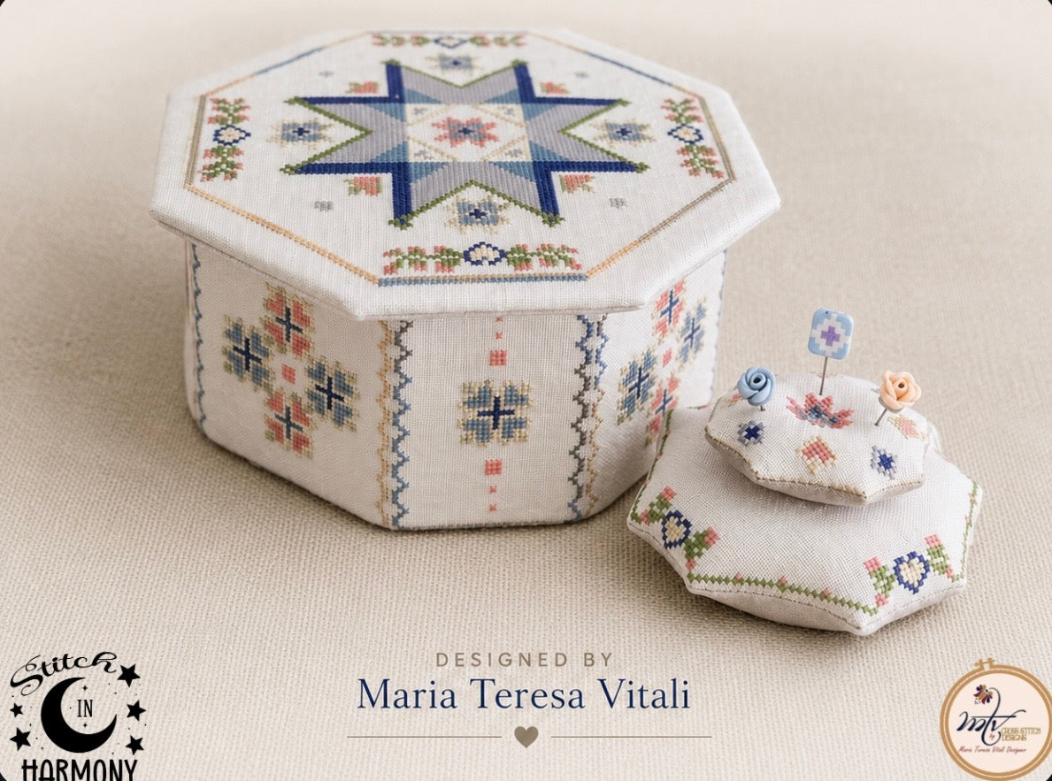 Quaker Star Sewing Box pattern by MTV Cross Stitch Designs