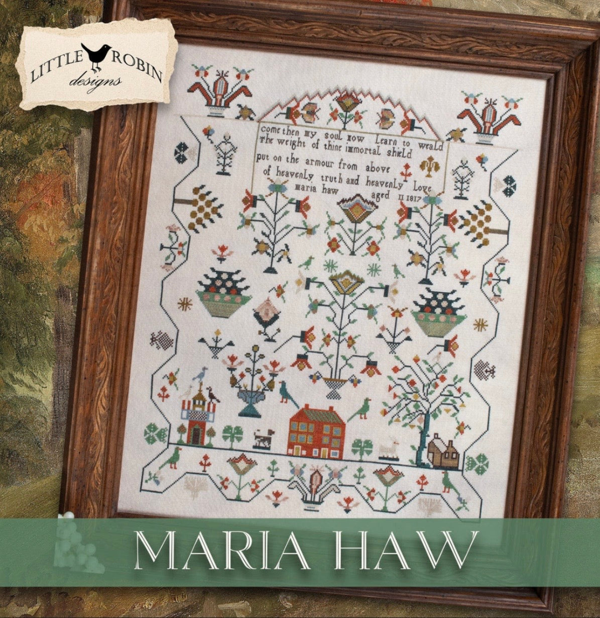 Maria Haw reproduction sampler pattern by Little Robin Designs