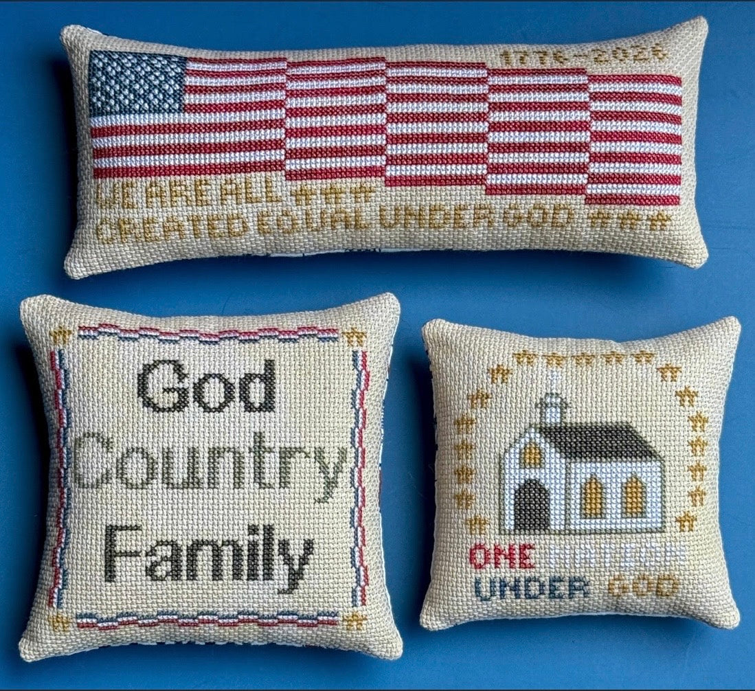 Faith & Freedom Trio pattern by Sambrie Stitches