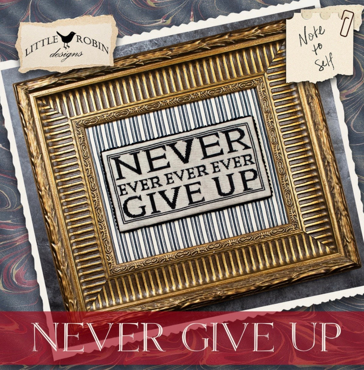 Never Give Up pattern by Little Robin Designs