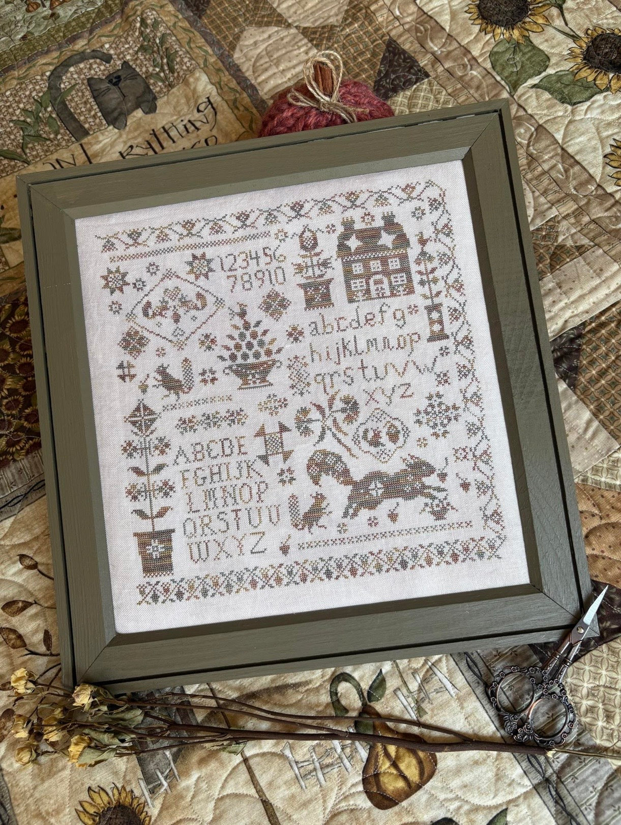 Sassy Squirrel Sampler pattern by Pansy Patch Quilts and Stitchery