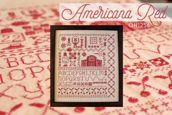 Americana Red cross stitch pattern