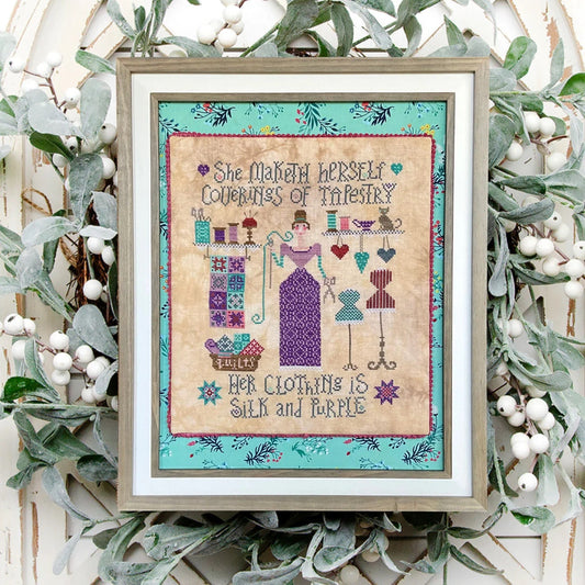 Proverbs 31:22 cross stitch pattern