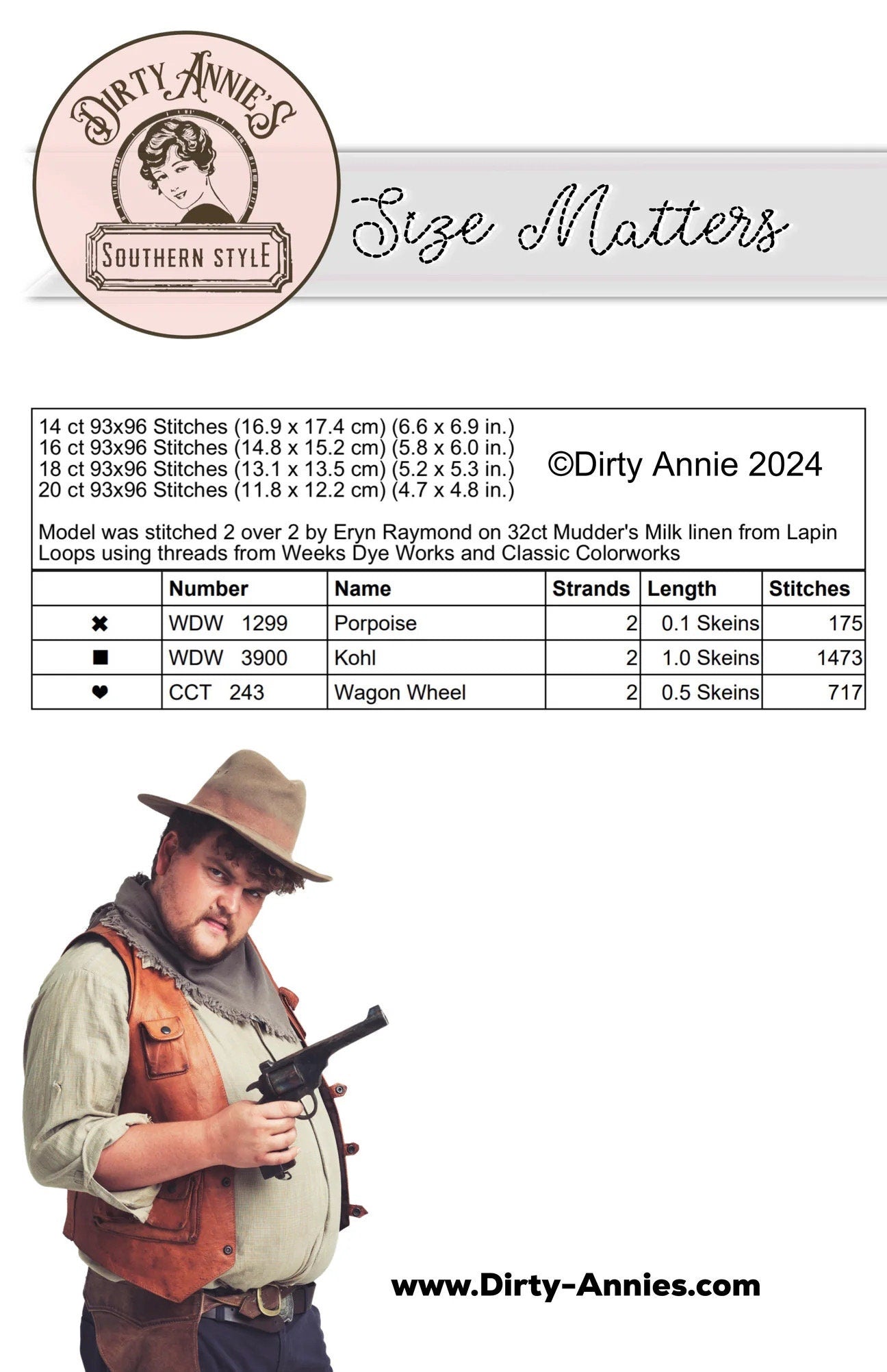 Size Matters pattern by Dirty Annie’s Southern Style