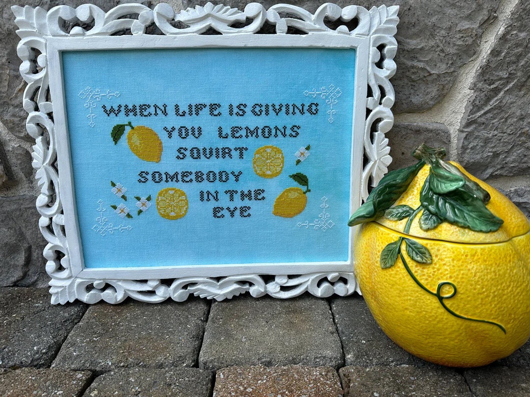 Lemons pattern by Rebel Stitcher Designs