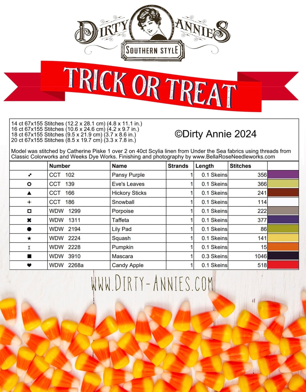 Trick or Treat pattern by Dirty Annie’s Southern Style