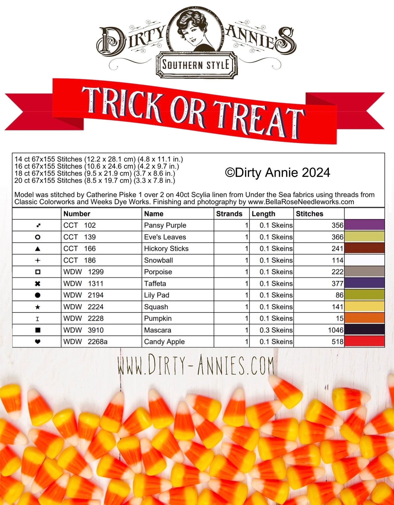 Trick or Treat pattern by Dirty Annie’s Southern Style