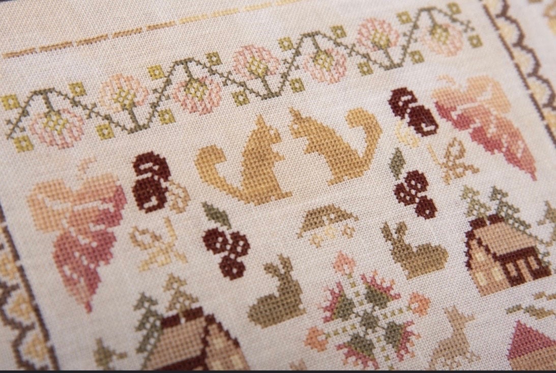 Autumn Band Sampler pattern by Samplers and Primitives