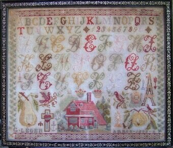 G. Leger 1898 reproduction sampler pattern by Reflets de Soie