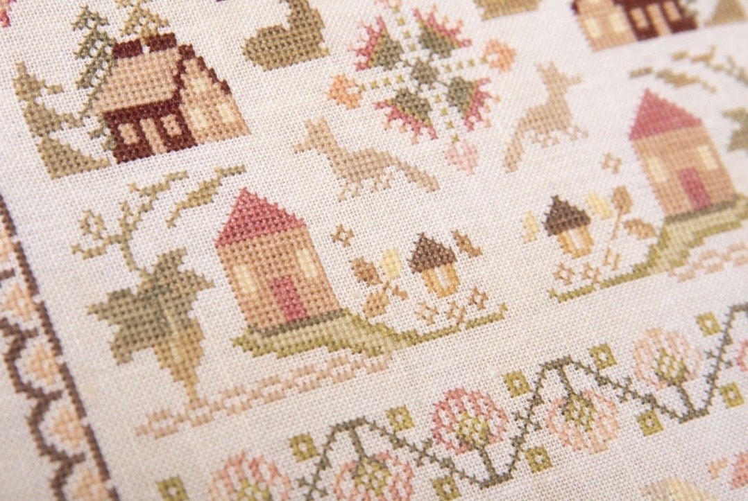 Autumn Band Sampler pattern by Samplers and Primitives