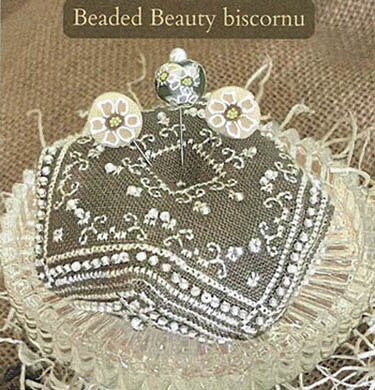 Beaded Beauty Biscornu pattern by MTV Cross Stitch Designs