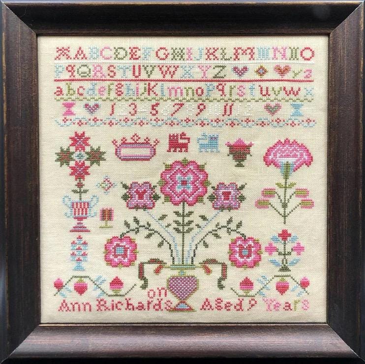 Ann Richardson - Aged 9 Years reproduction sampler pattern by My Sister’s Samplers