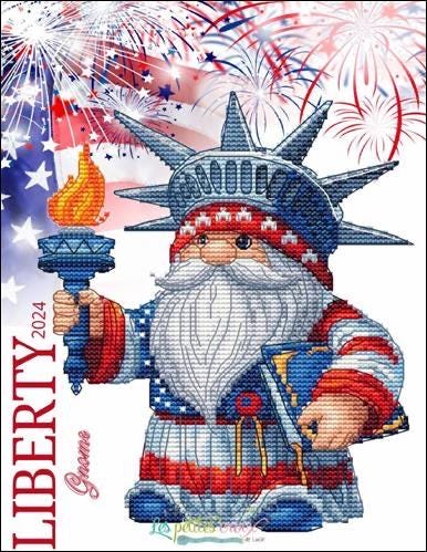 Liberty Gnome 2024 pattern by Les petites croix de Lucie