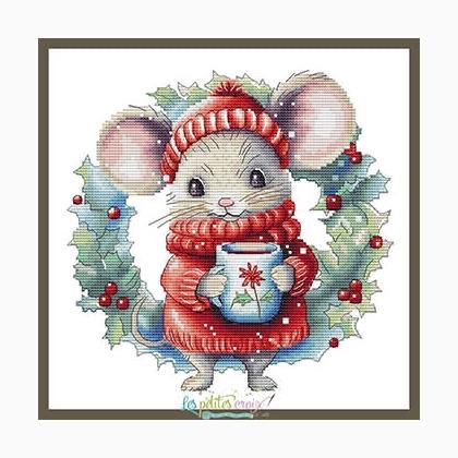 Christmas Mouse pattern by Grille Point De Croix