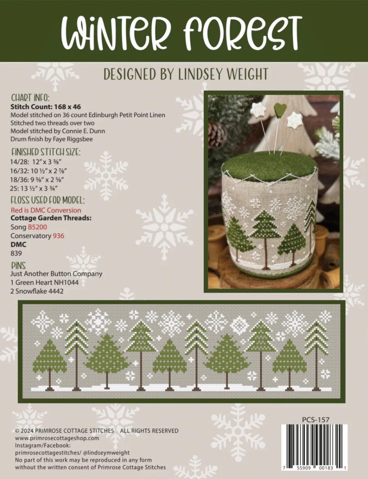 Winter Forest pattern by Primrose Cottage Stitches