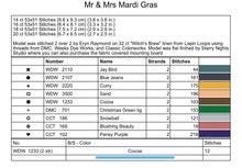 Mr & Mrs Mardi Gras pattern by Dirty Annie’s Southern Style