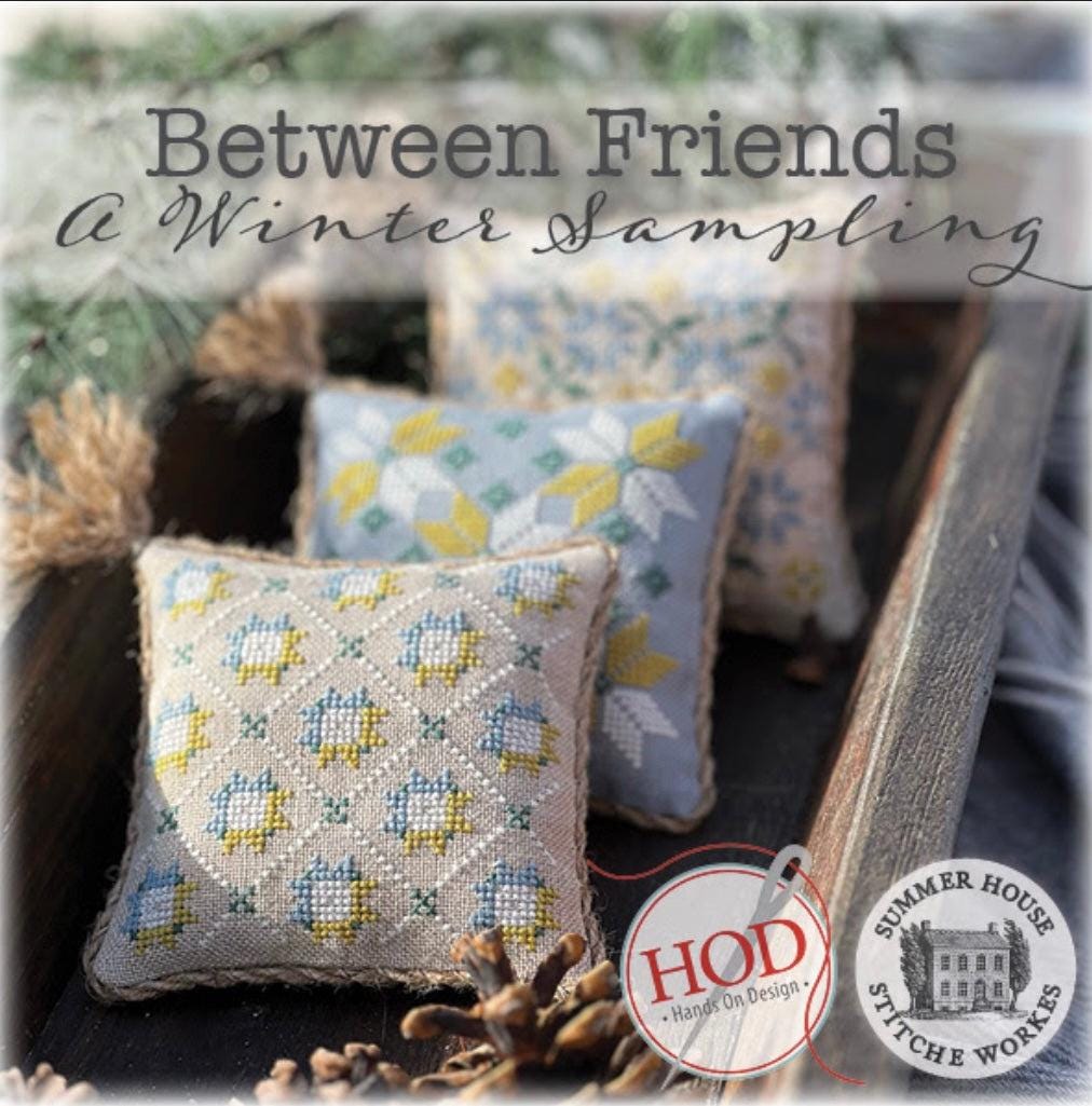 Between Friends - A Winter Sampling pattern by Summer House Stitche Workes/Hands on Design