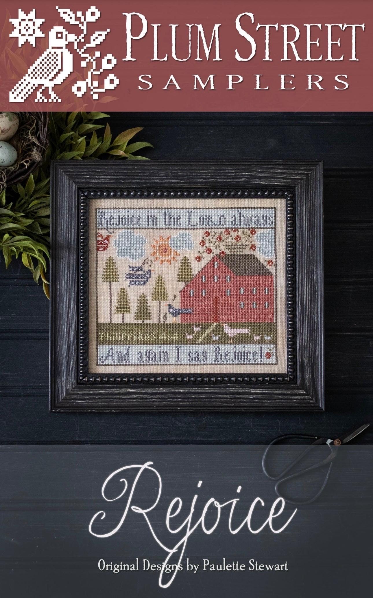 REJOICE pattern by Plum Street Samplers