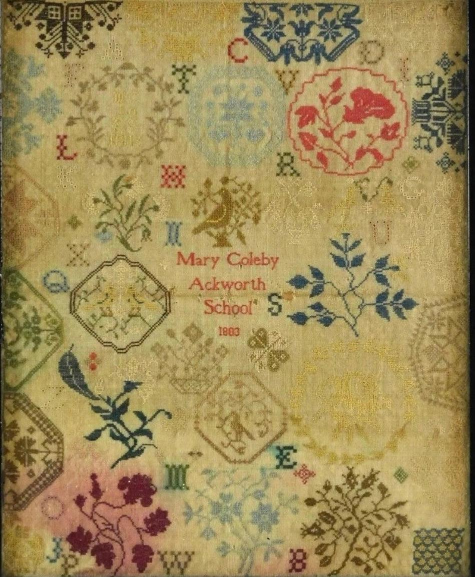 Mary Coleby, Ackworth School 1803 pattern by Cross Stitch Antiques