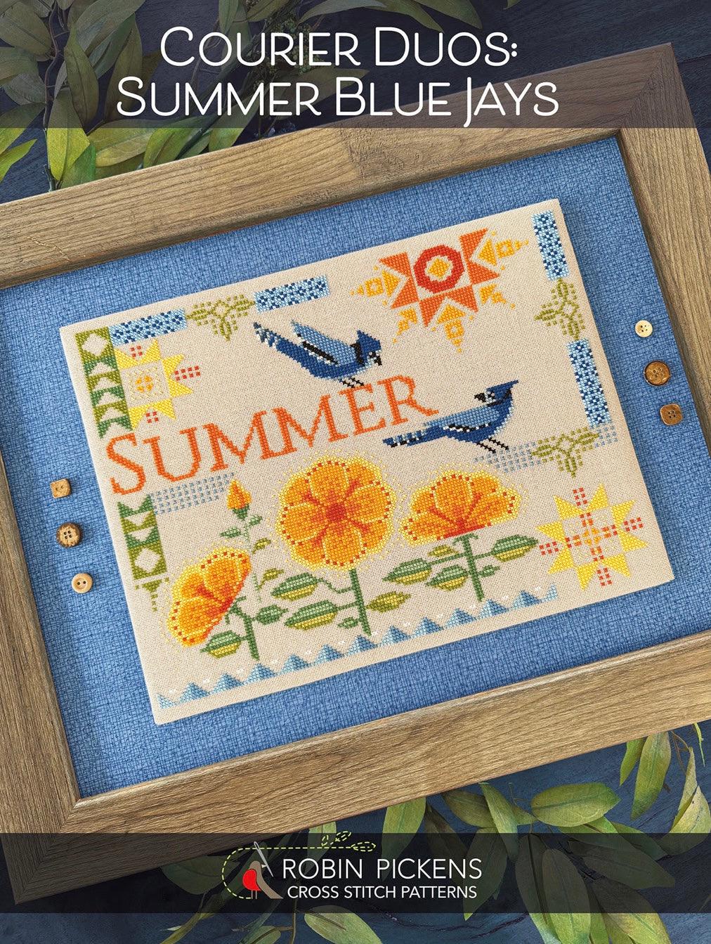Courier Duos: Summer Blue Jays pattern by Robin Pickens