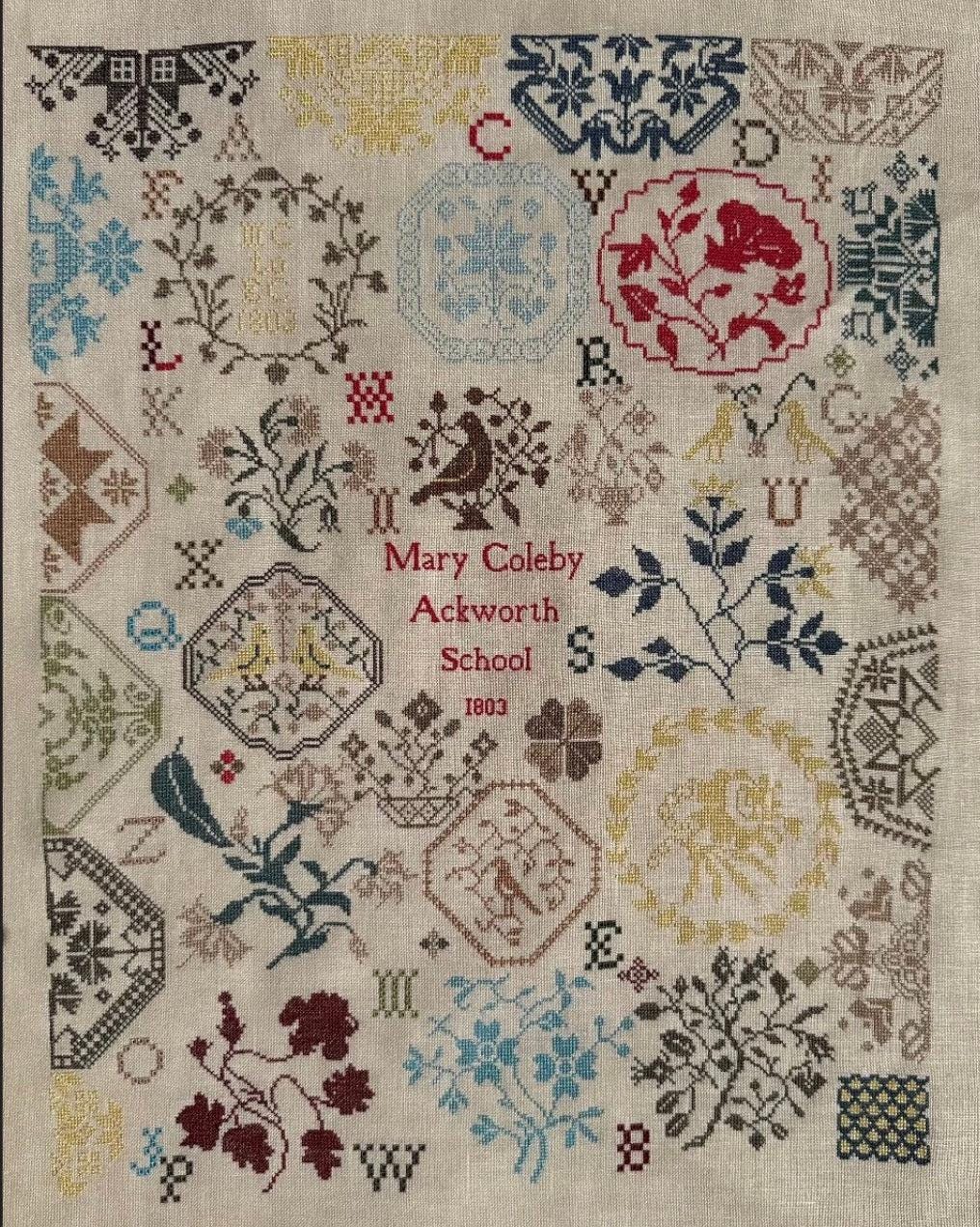 Mary Coleby, Ackworth School 1803 pattern by Cross Stitch Antiques