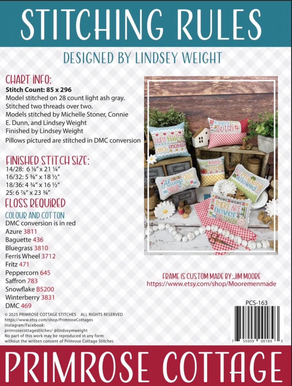 Stitching Rules pattern by Primrose Cottage