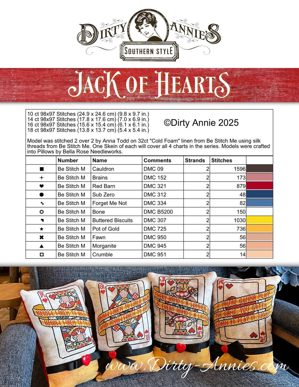 Jack of Hearts pattern by Dirty Annie’s Southern Style