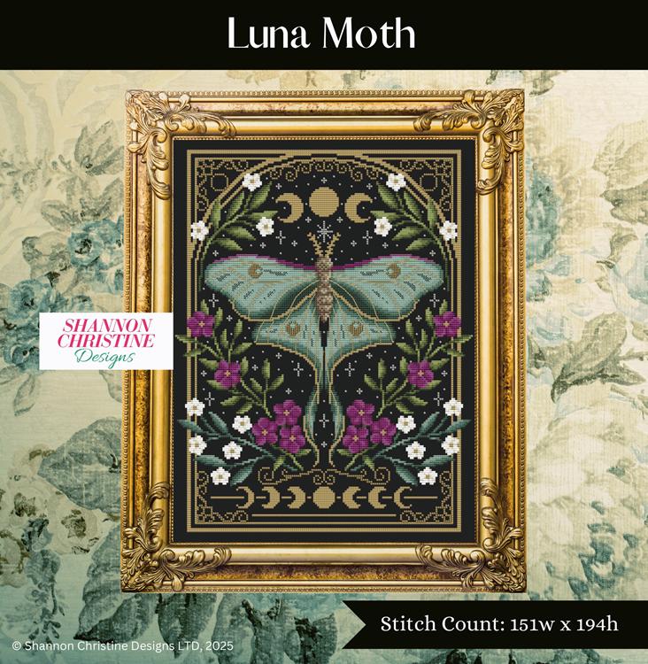 Luna Moth pattern by Shannon Christine Designs