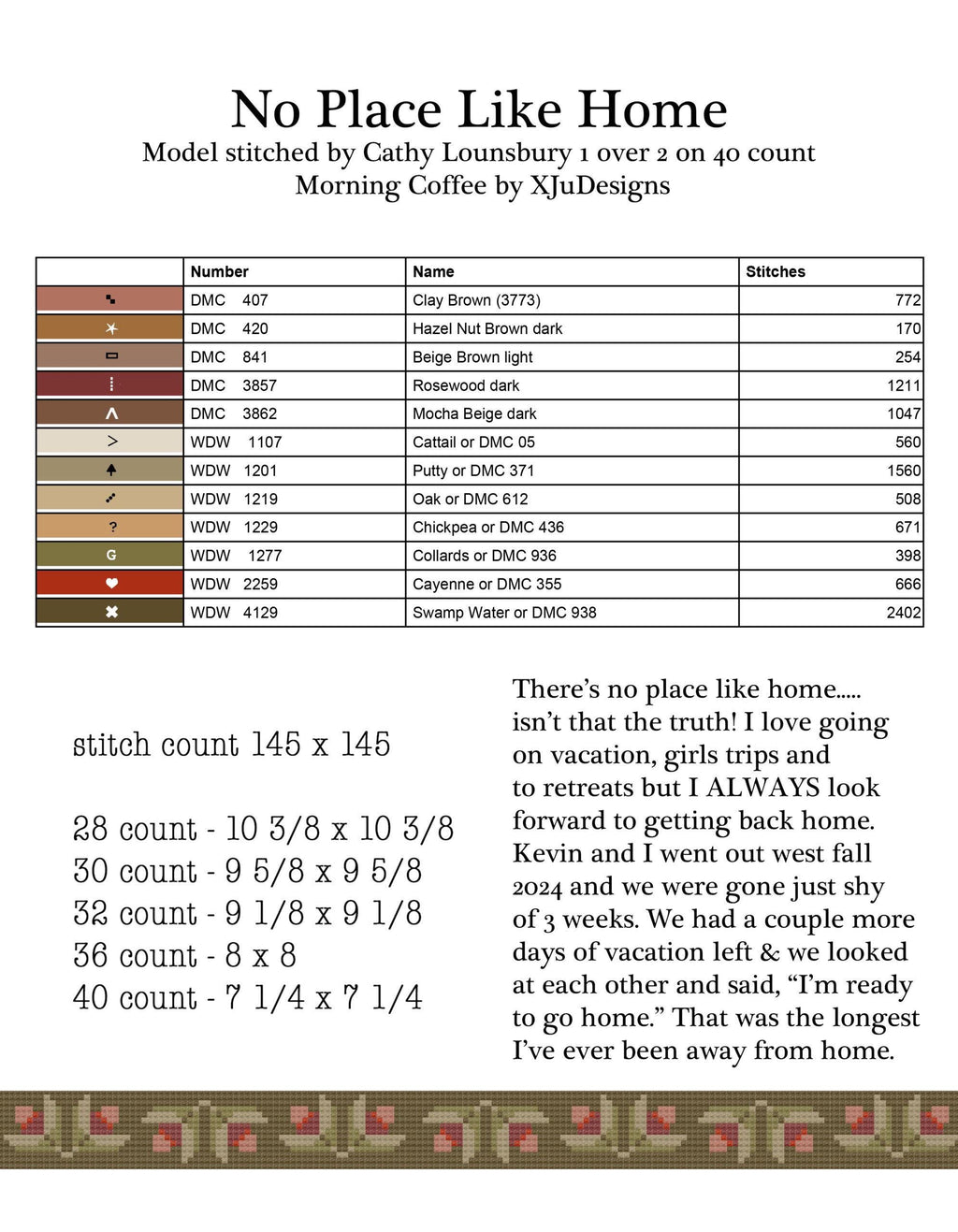 No Place Like Home pattern by Teresa Kogut