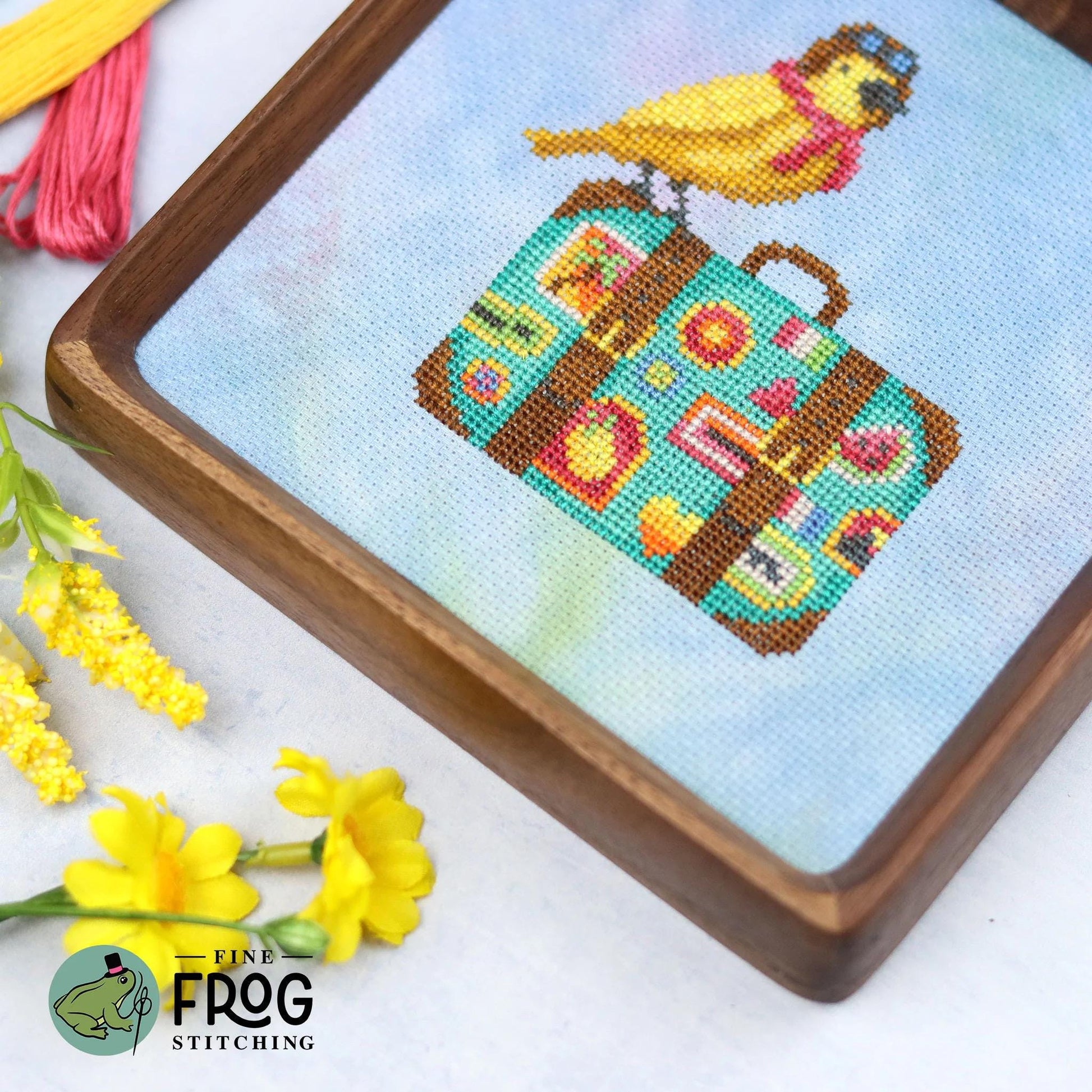 Bird Globetrotter pattern by Fine Frog Stitching