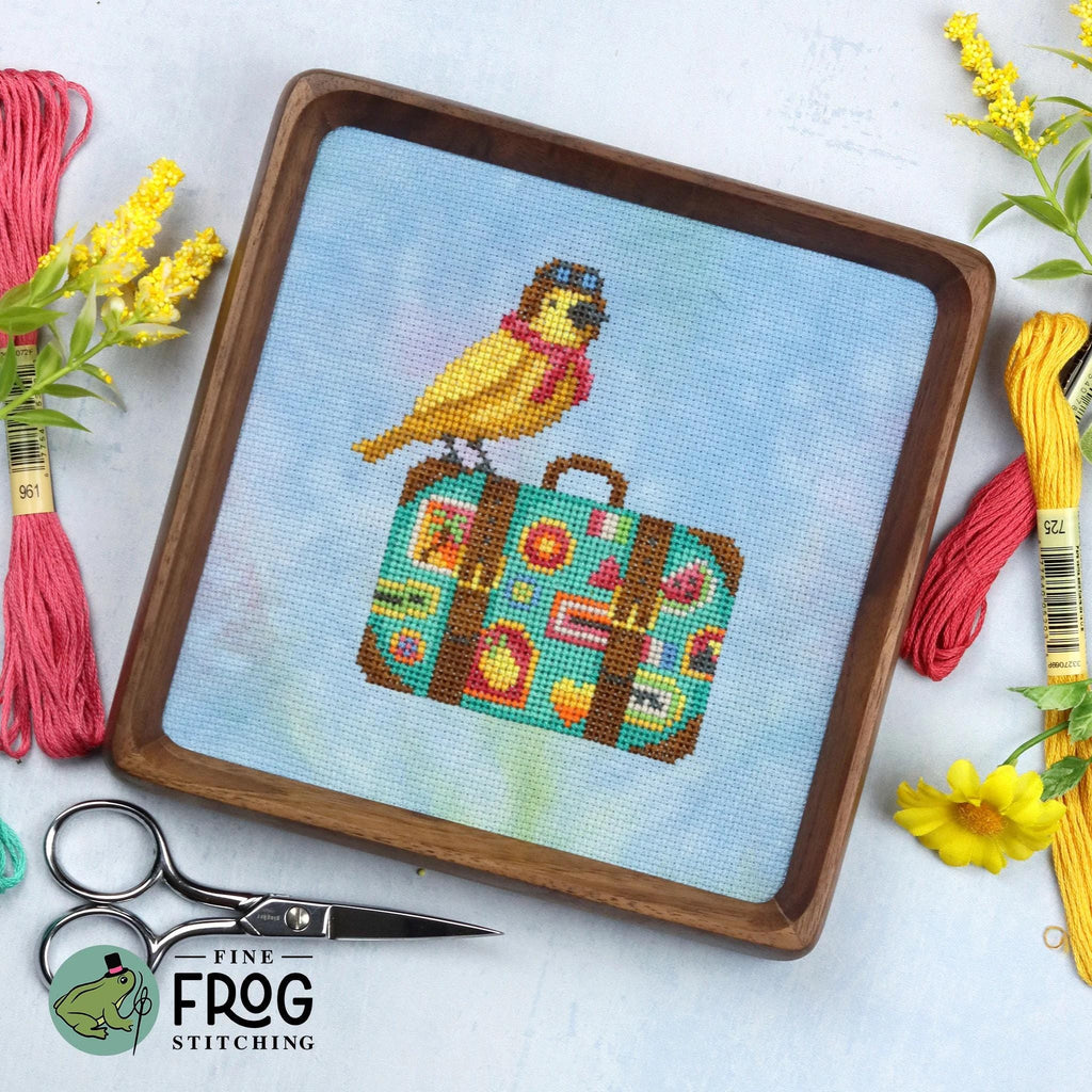 Bird Globetrotter pattern by Fine Frog Stitching