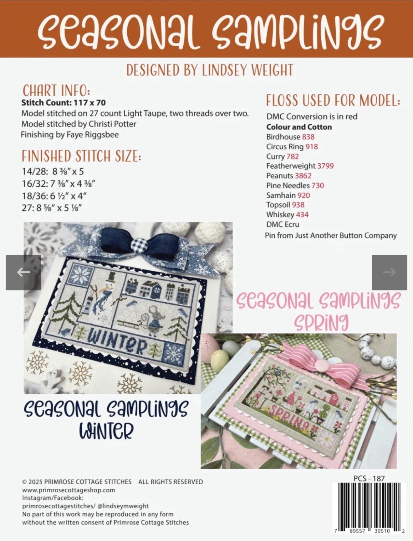 Seasonal Samplings: Autumn pattern by Primrose Cottage