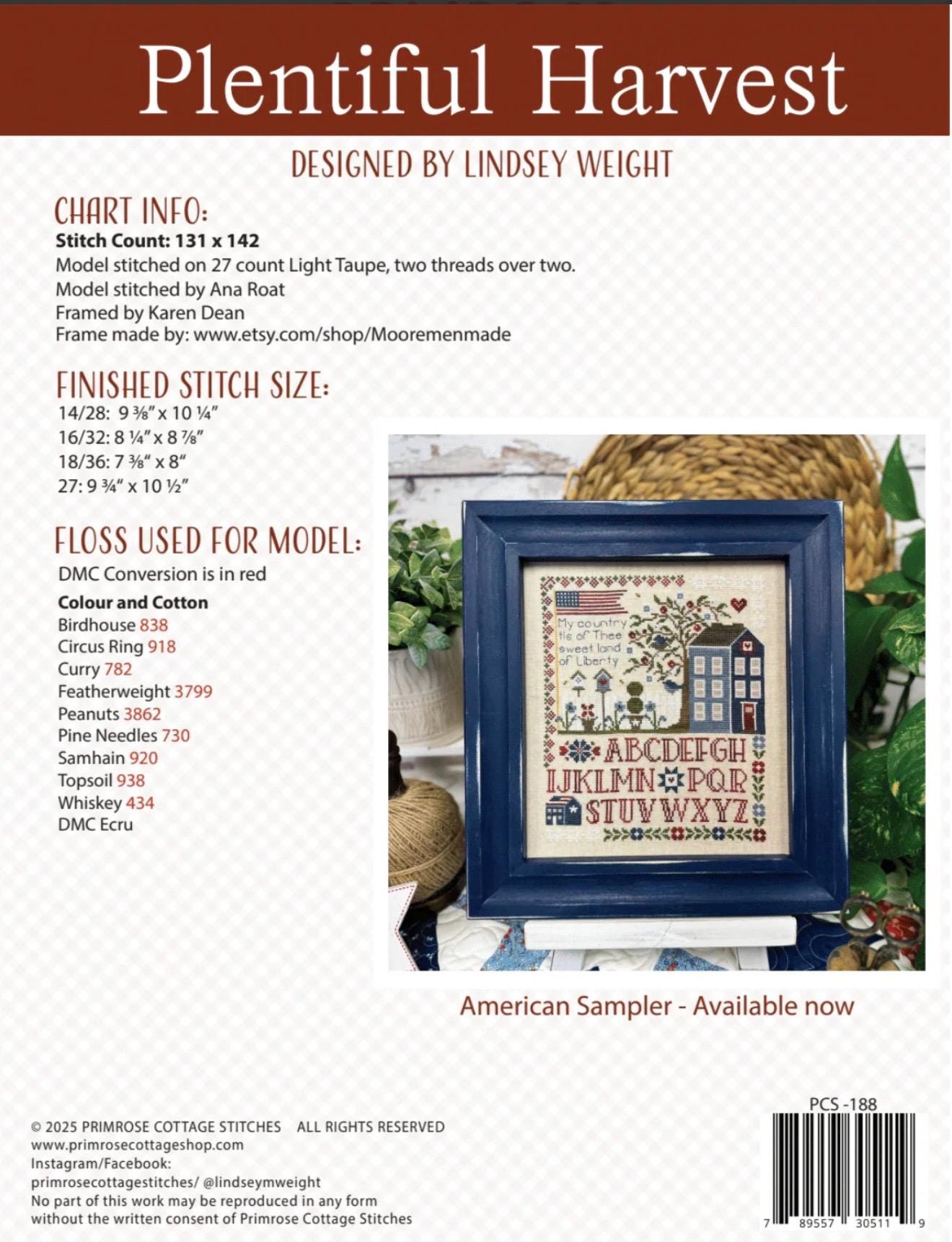 Plentiful Harvest pattern by Primrose Cottage
