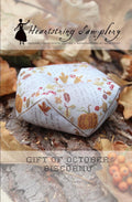 Gift of October Biscornu pattern by Heartstring Samplery