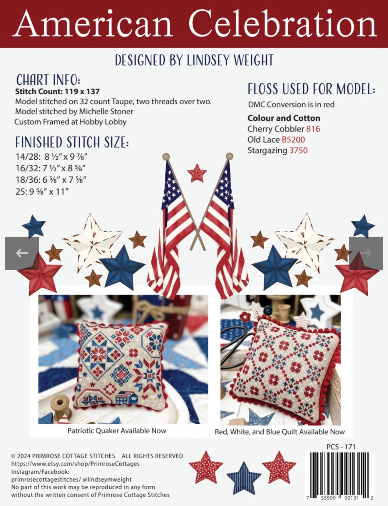 American Celebration pattern by Primrose Cottage