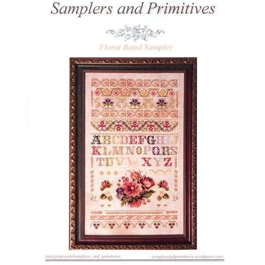 Floral Band Sampler pattern by Samplers and Primitives