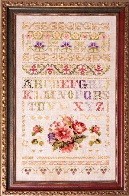 Floral Band Sampler pattern by Samplers and Primitives