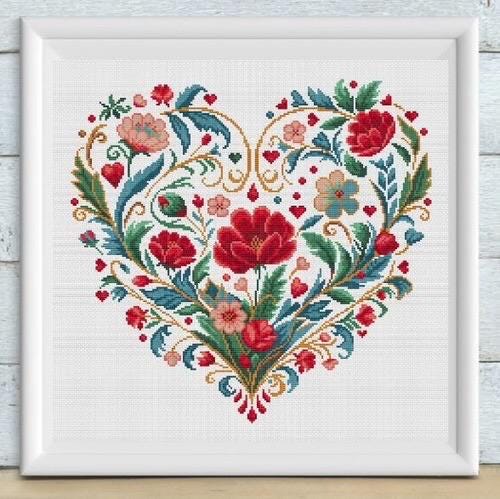 Heart Bloom pattern by Artmishka