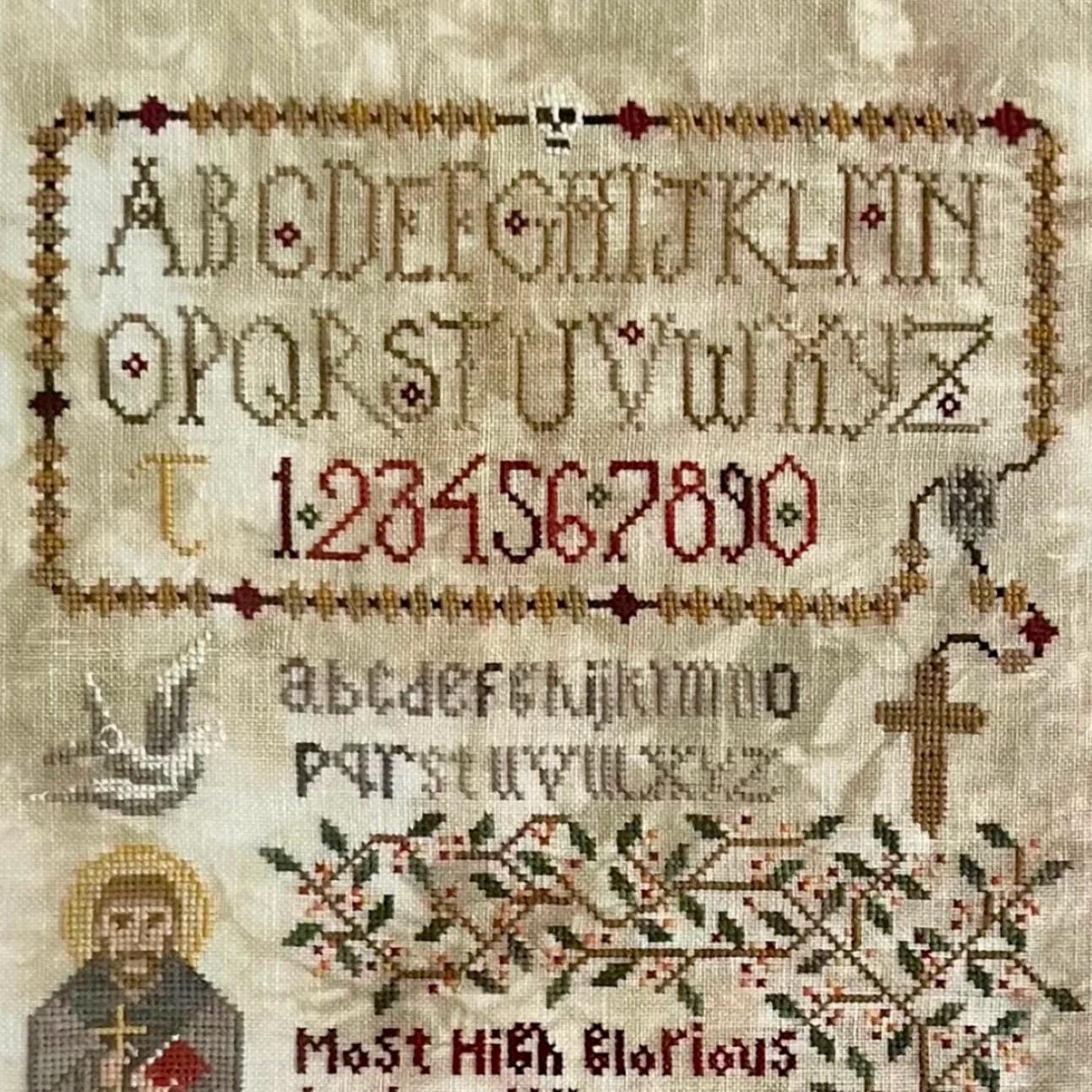 Franciscan Prayer Sampler pattern by Dirty Annie’s Southern Style