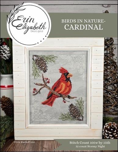 Birds In Nature - Cardinal pattern by Erin Elizabeth